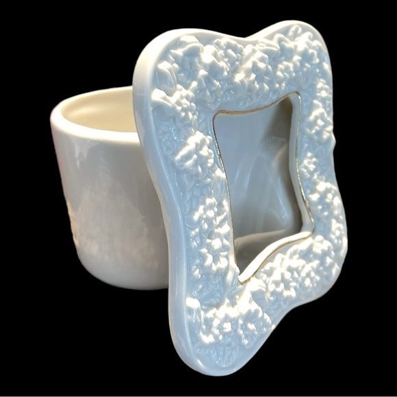 Rare Vintage Holland Mold Ceramic Photo Frame Planter “Gardenia Photo Frame” - Picture 2 of 8